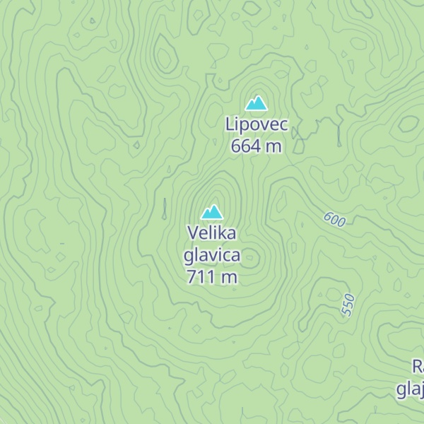 Map of Velika glavica
