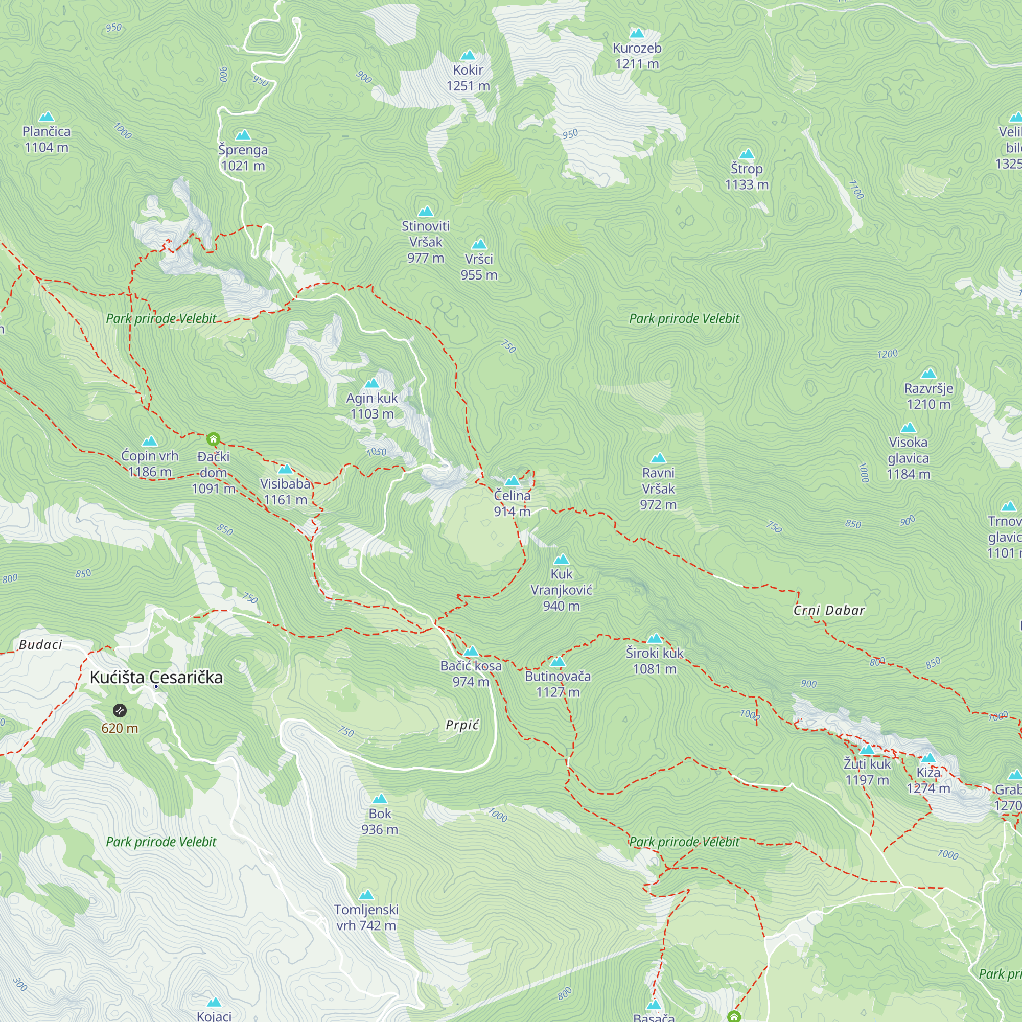 Planinarski dom Ravni dabar map