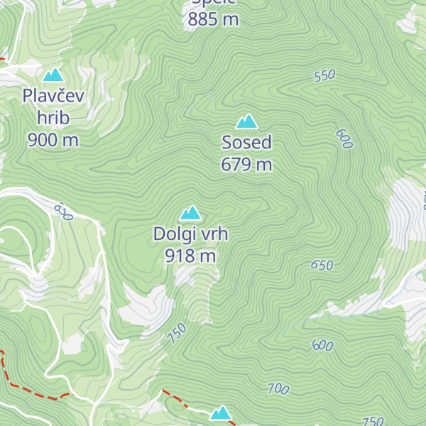 Map of Veligovškova skala