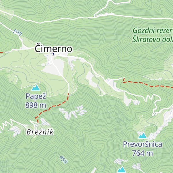 Map of Snežnik