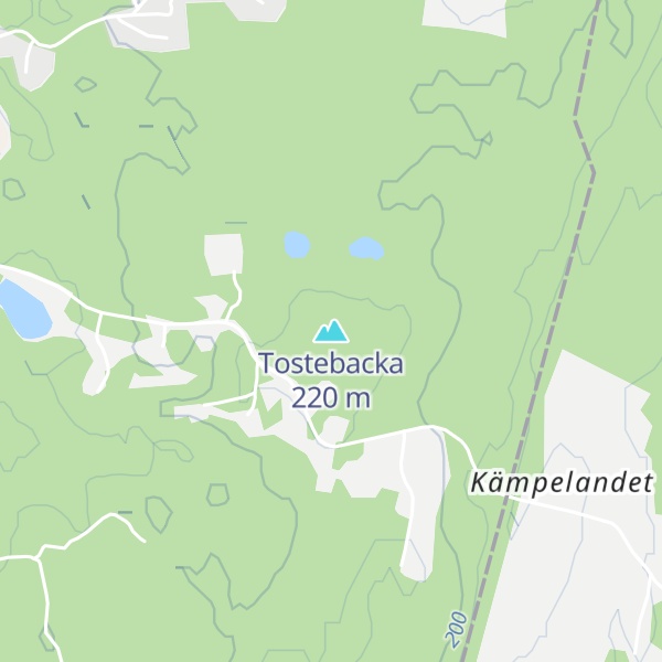 Map of Tostebacka
