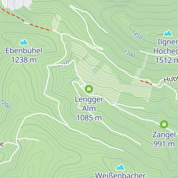 Map of Lengger Alm