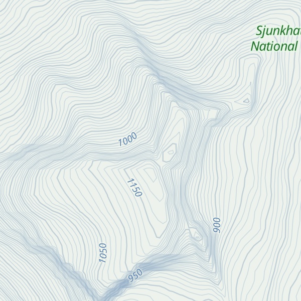 Map of Sjunkhatten