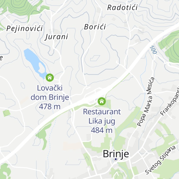 Map of Restaurant Lika sjever