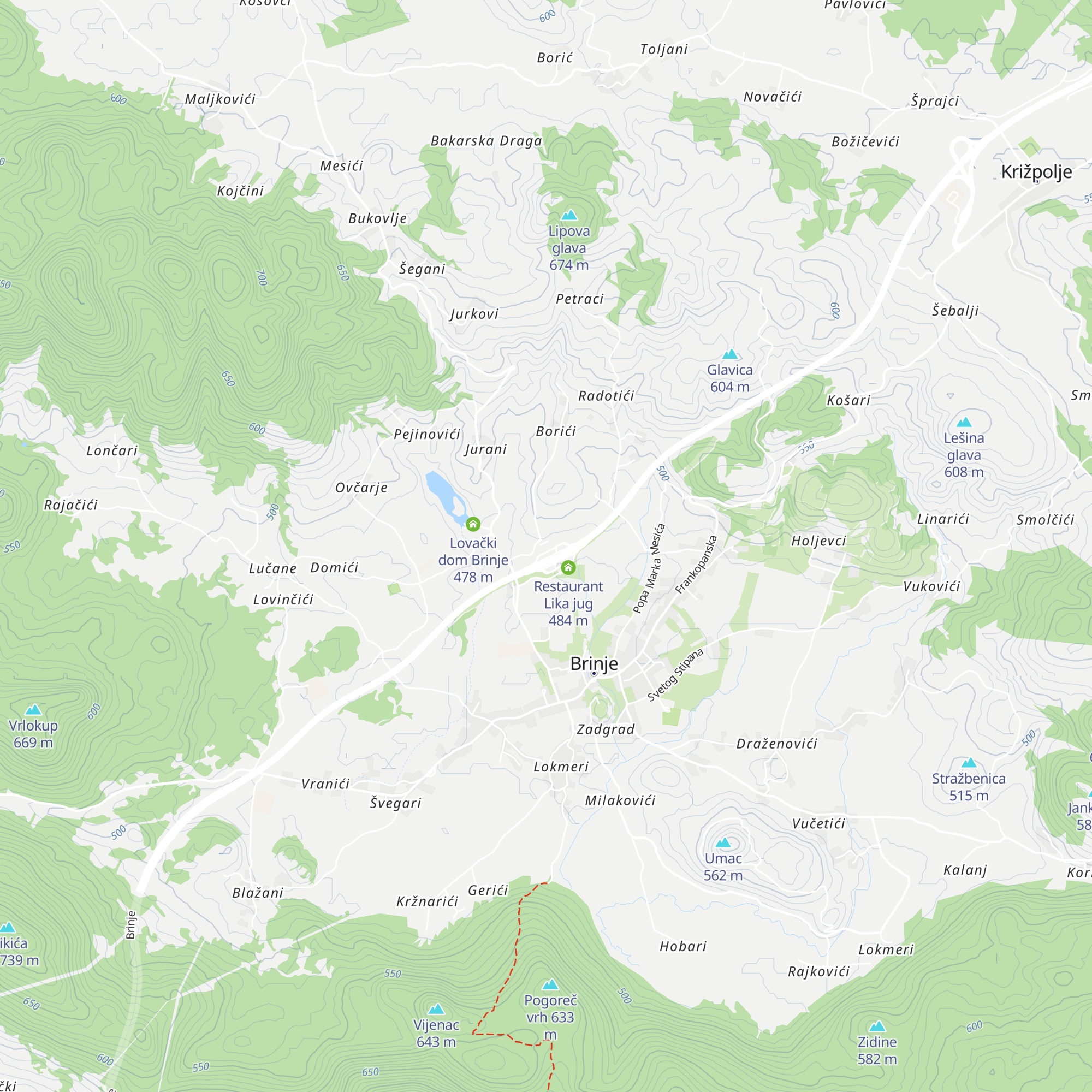 Restaurant Lika sjever map