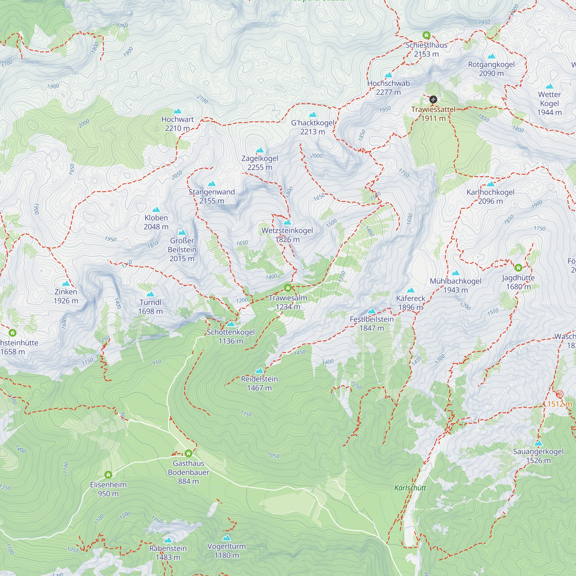 Trawiesalm map