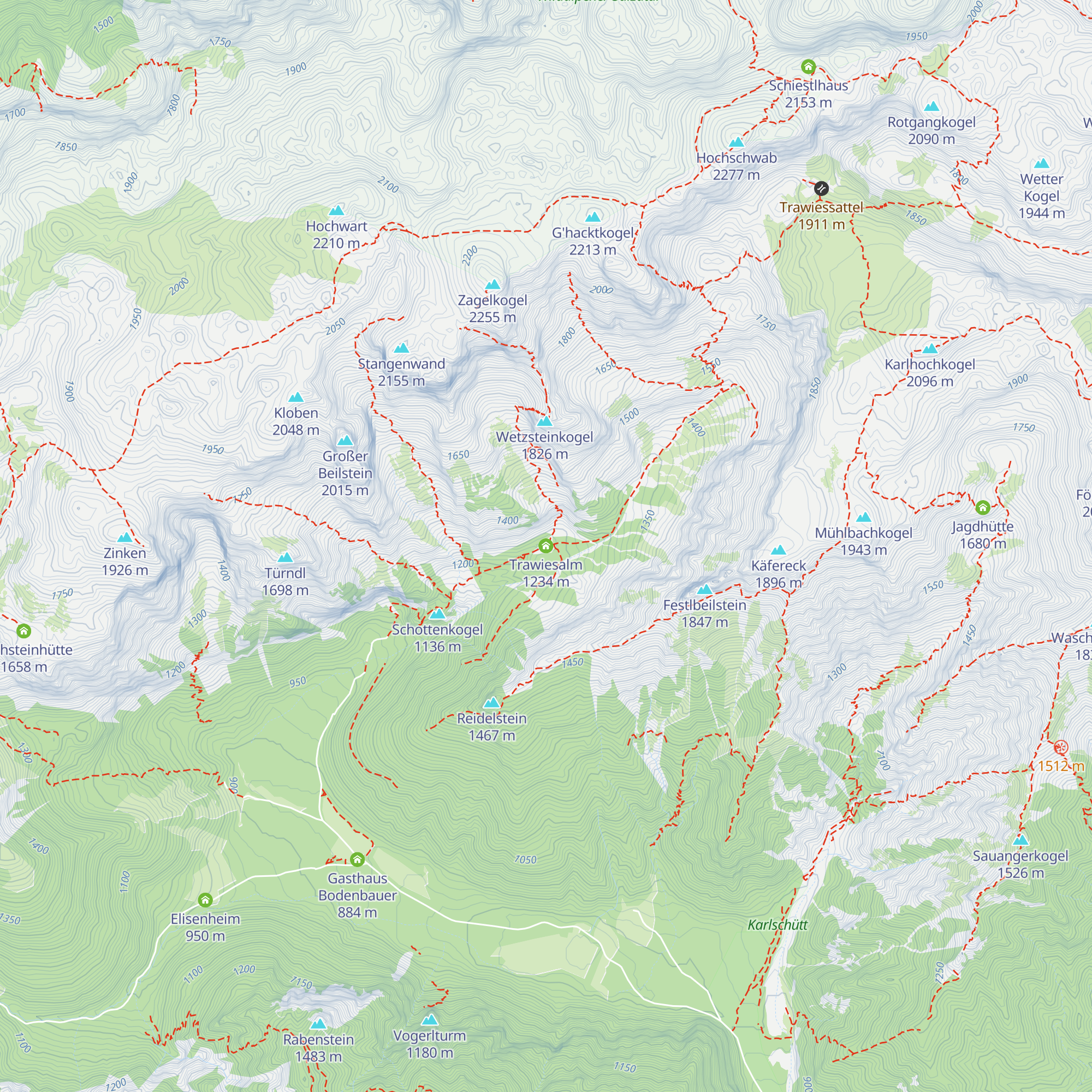 Trawiesalm map