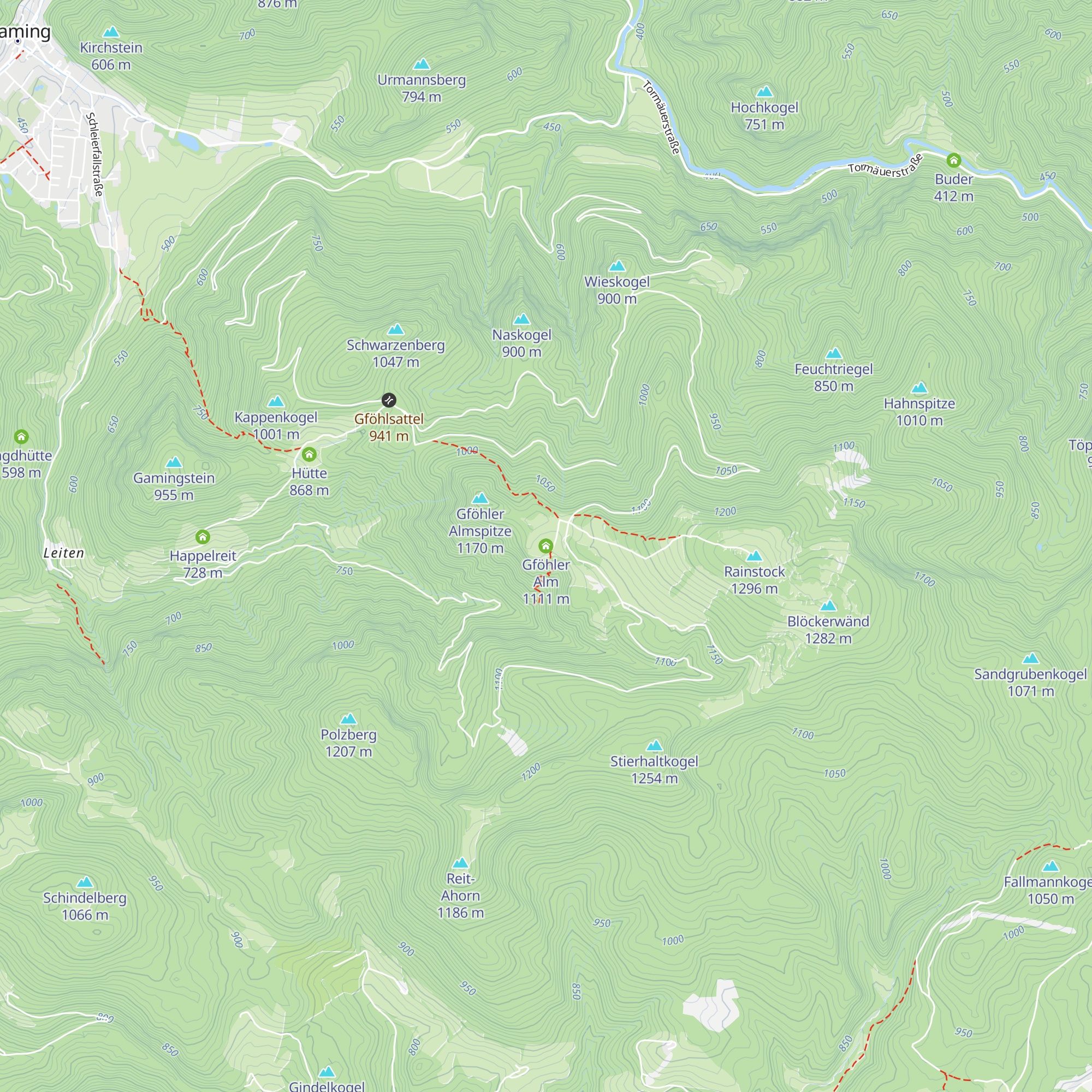 Gföhler Alm map