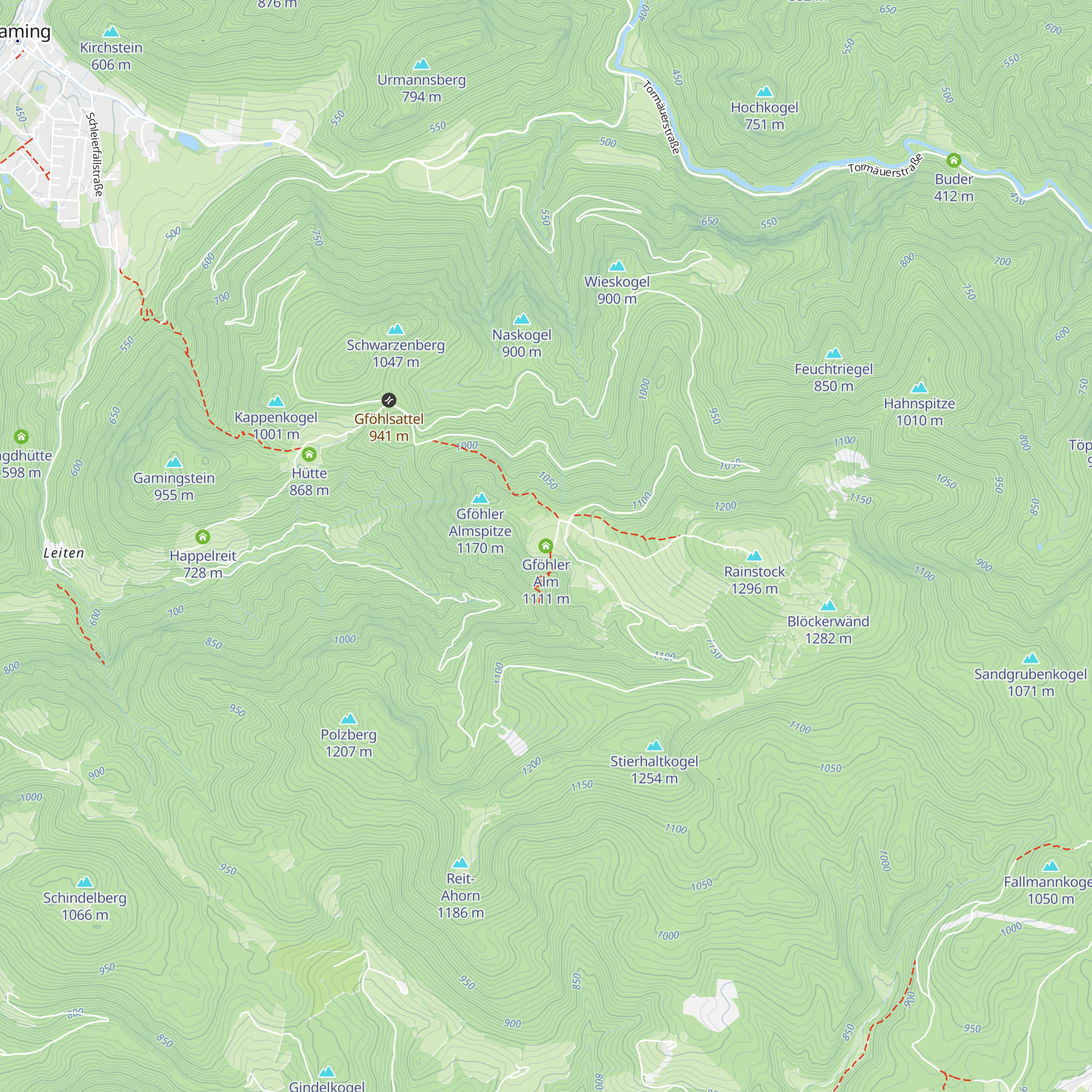 Gföhler Alm map