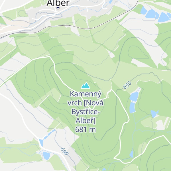 Map of Kamenný vrch [Nová Bystřice-Albeř]