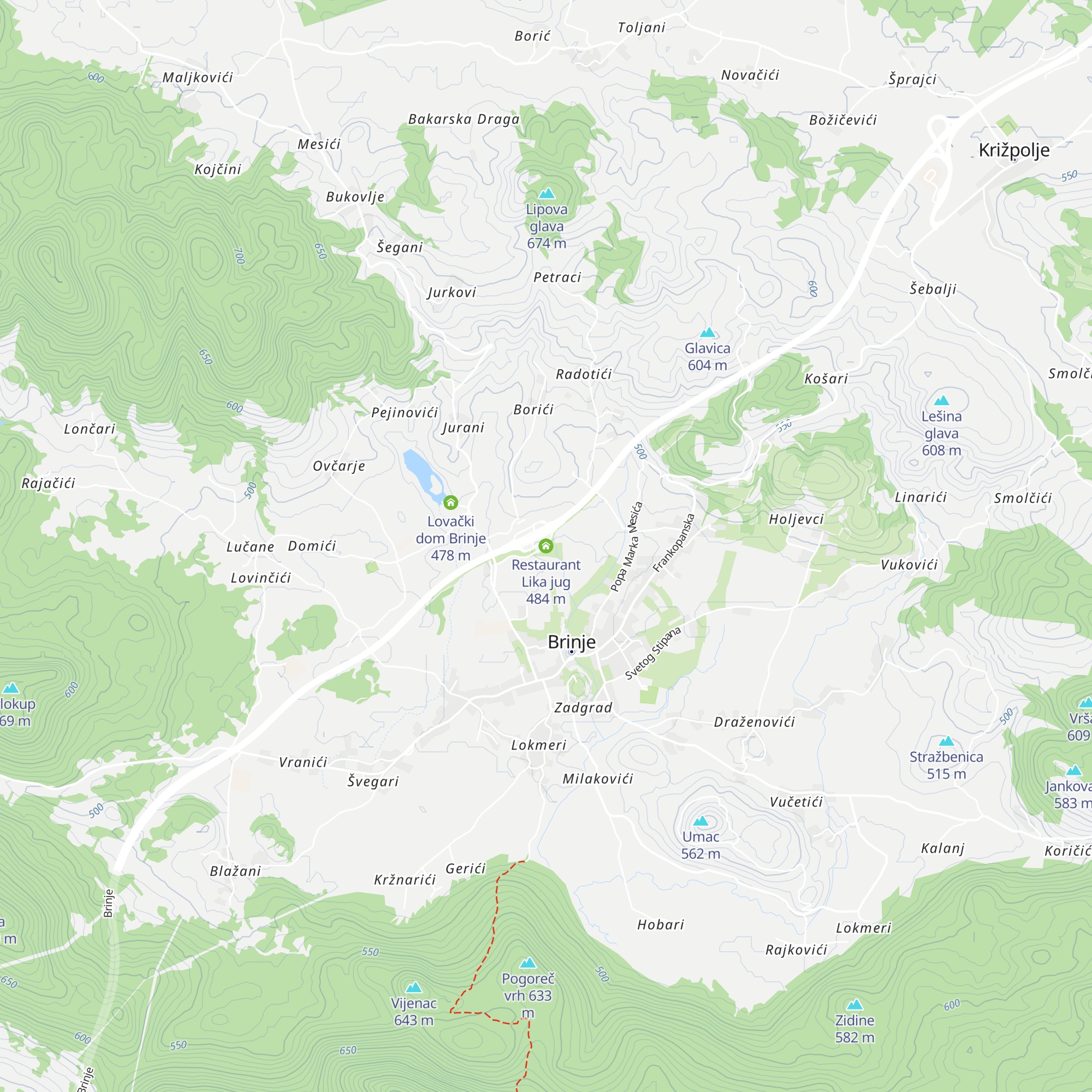 Restaurant Lika jug map