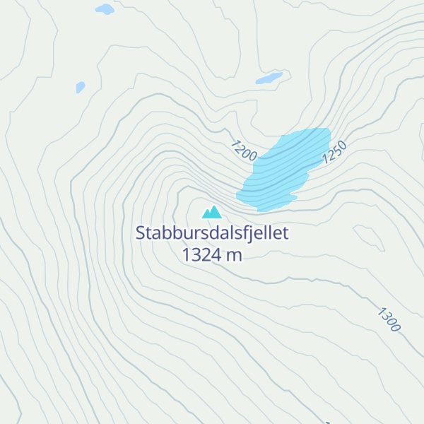 Map of Stabbursdalsfjellet