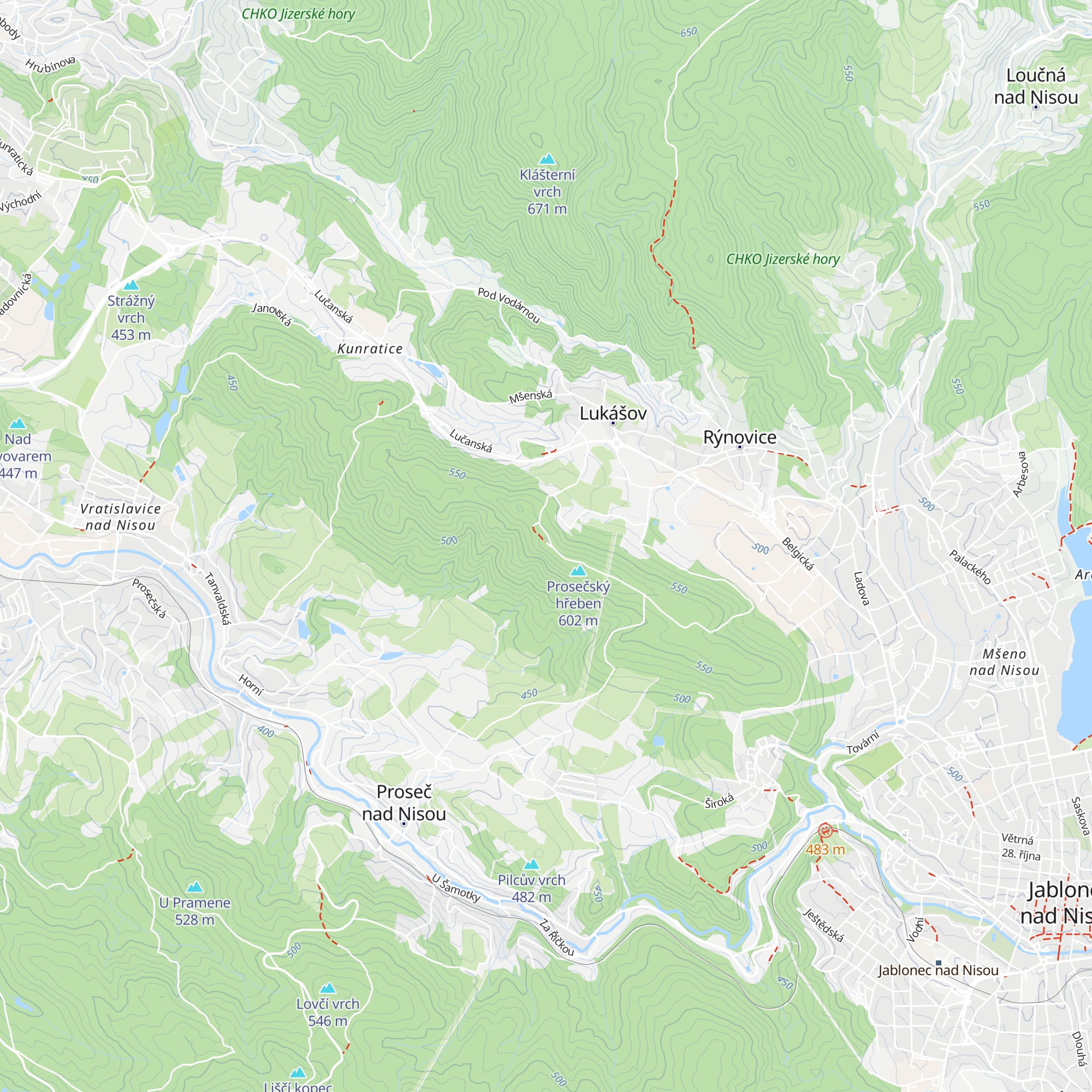 Chata Proseč map