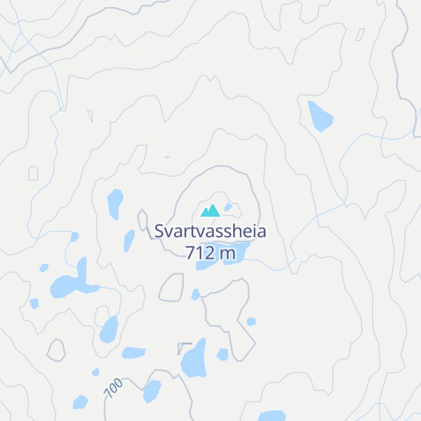 Map of Svartvassheia