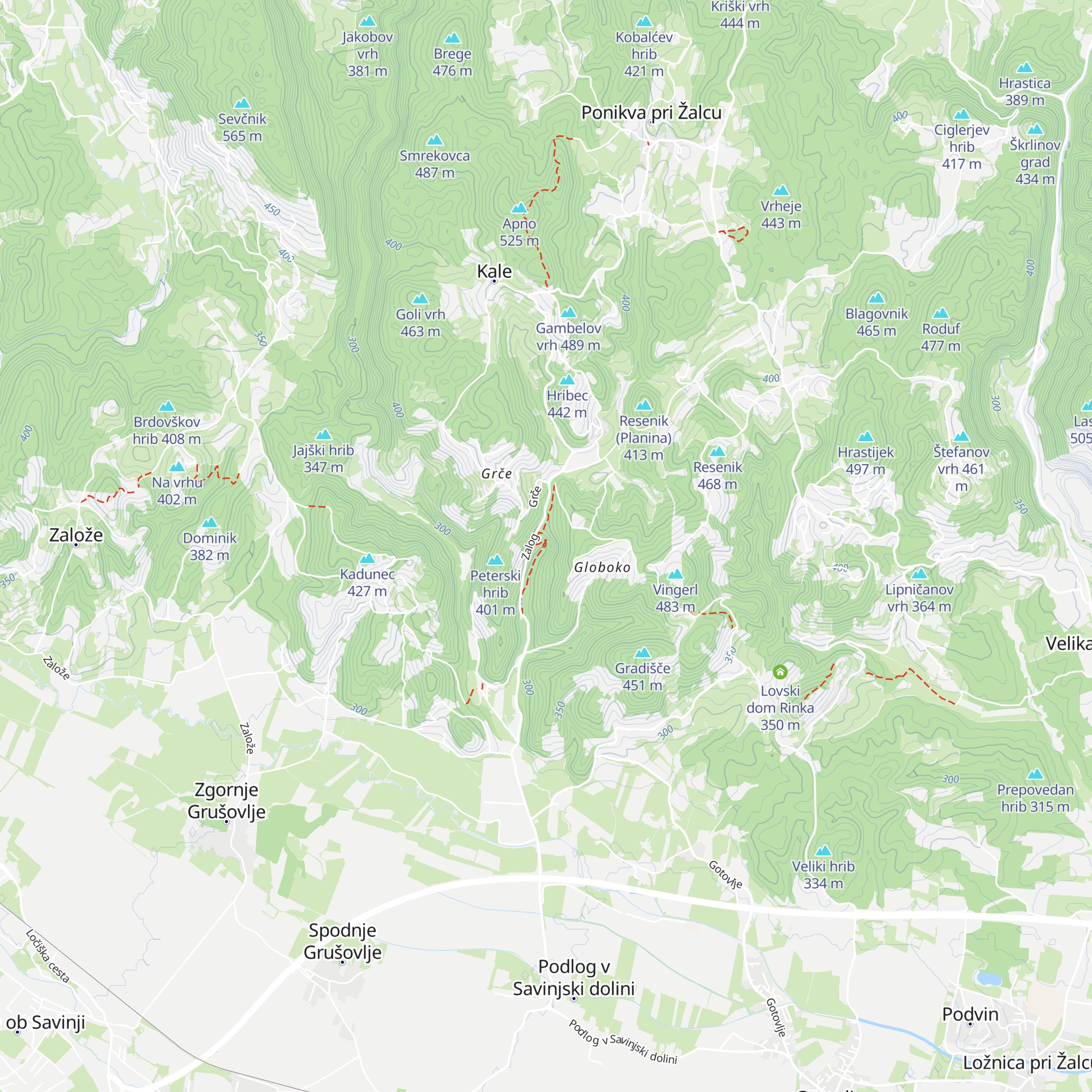 Turistični dom map