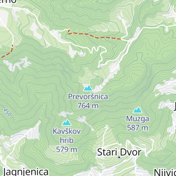 Map of Prevoršnica