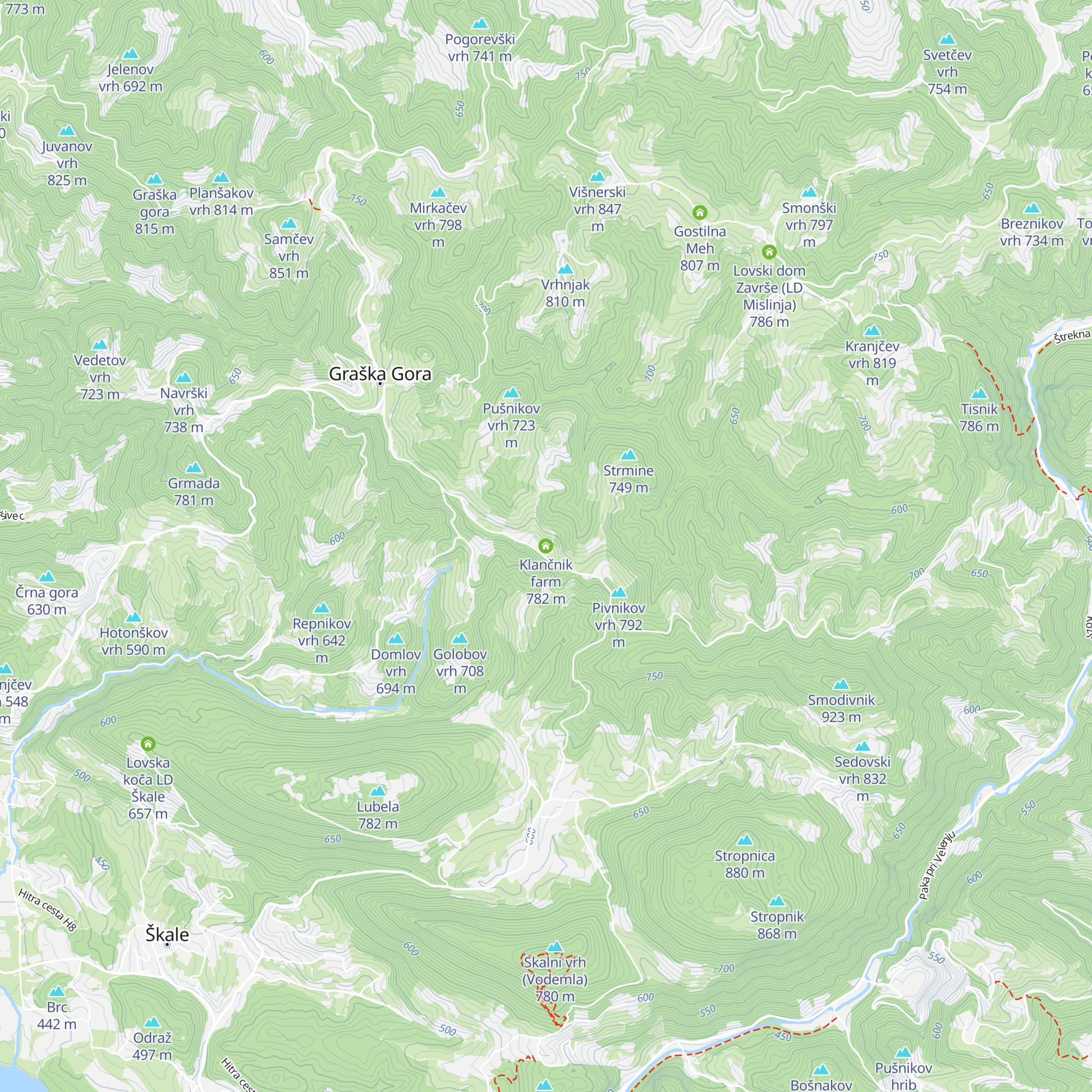 Klančnik farm map