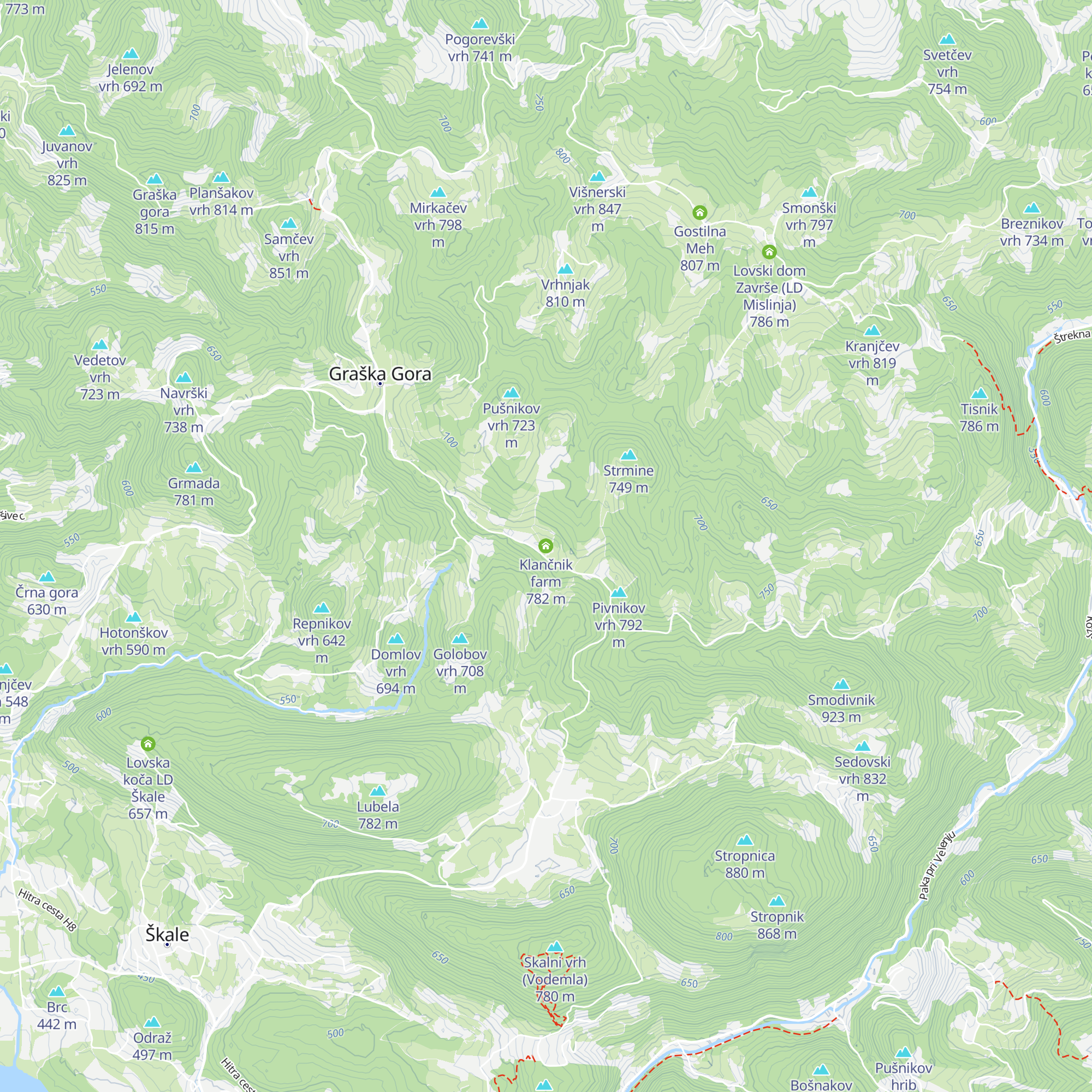 Klančnik farm map