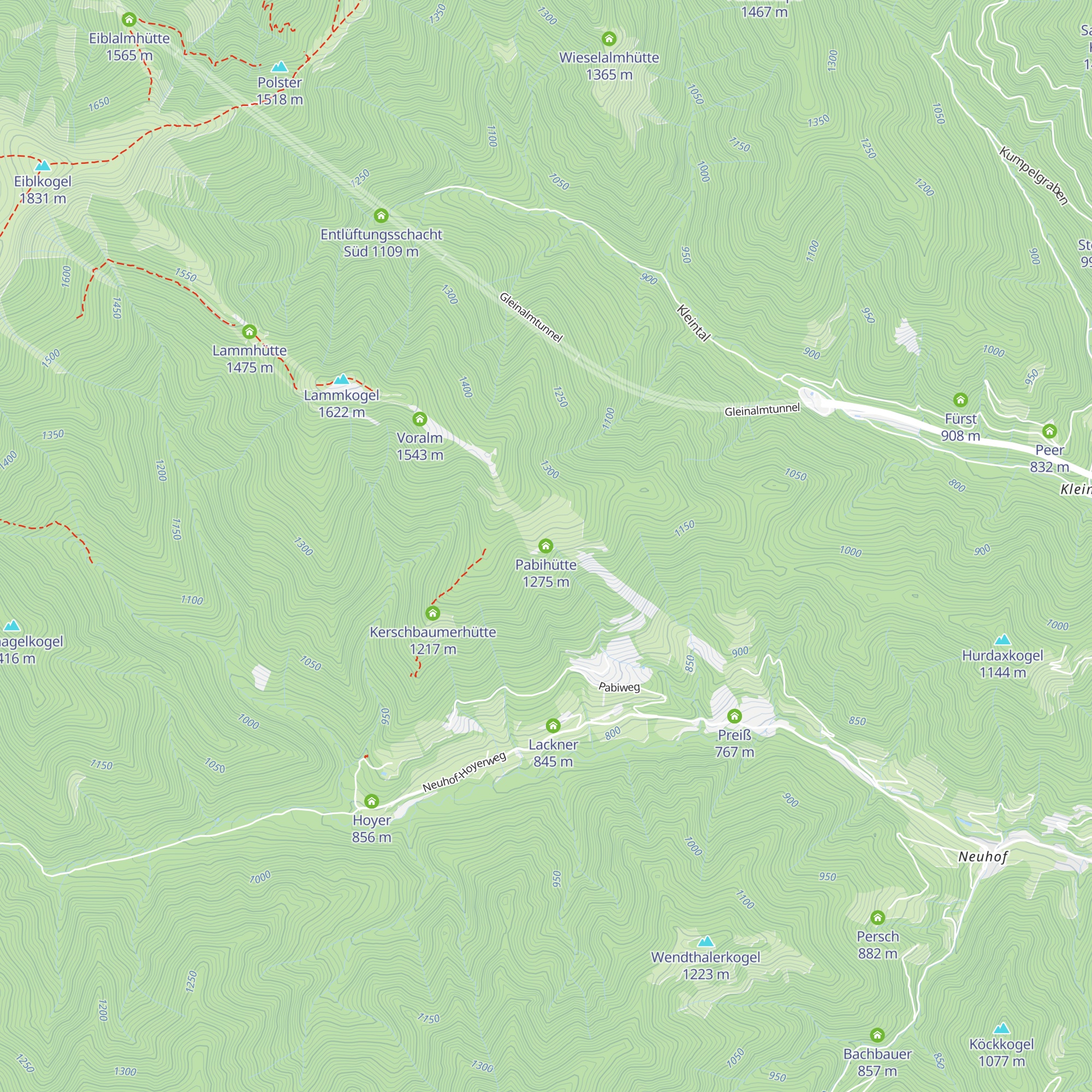 Pabihütte map
