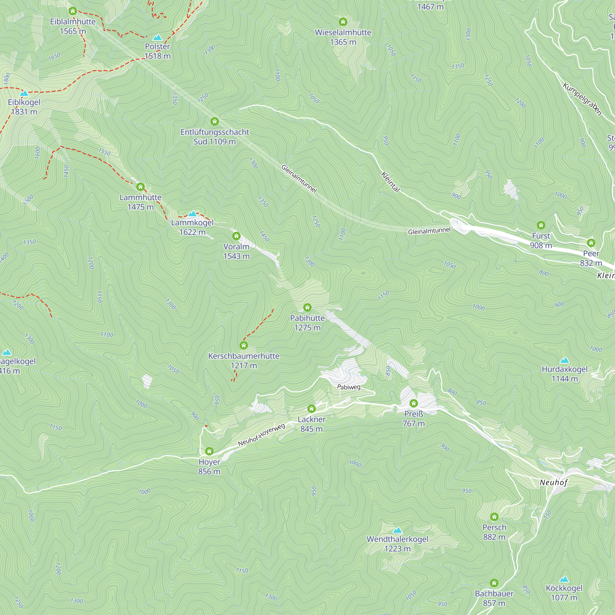 Pabihütte map