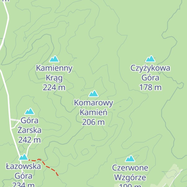 Map of Komarowy Kamień