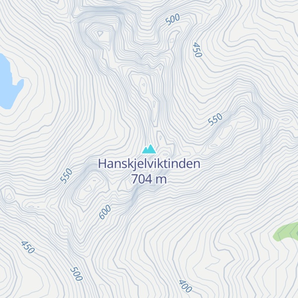 Map of Hanskjelviktinden