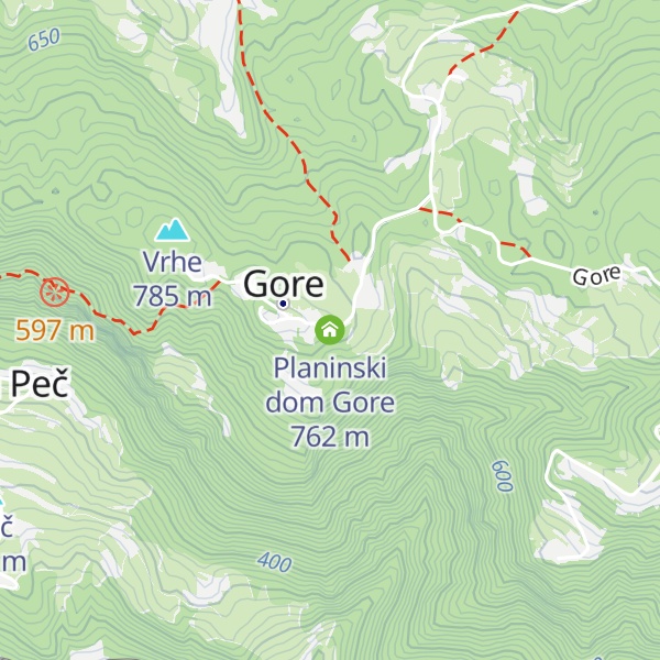 Map of Planinski dom Gore
