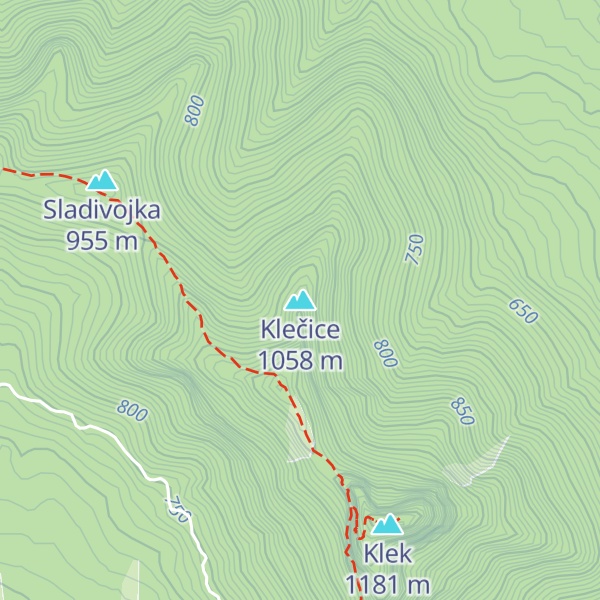 Map of Klečice