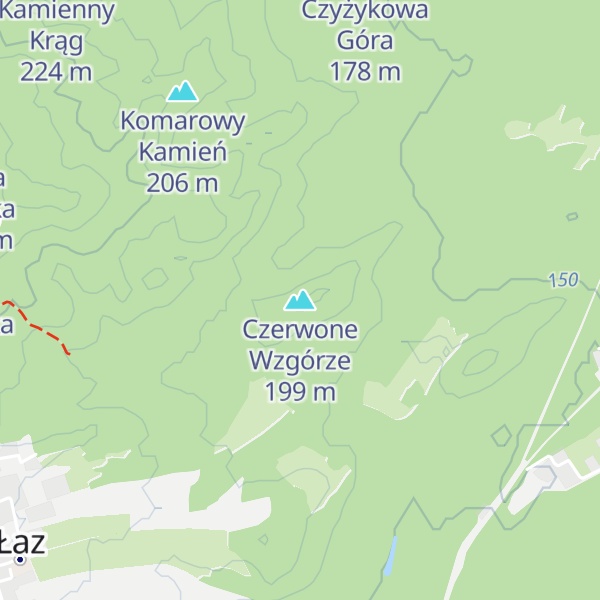Map of Czerwone Wzgórze