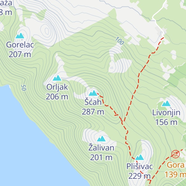 Map of Šćah