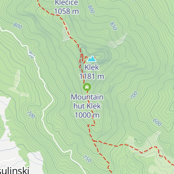 Map of Mountain hut Klek