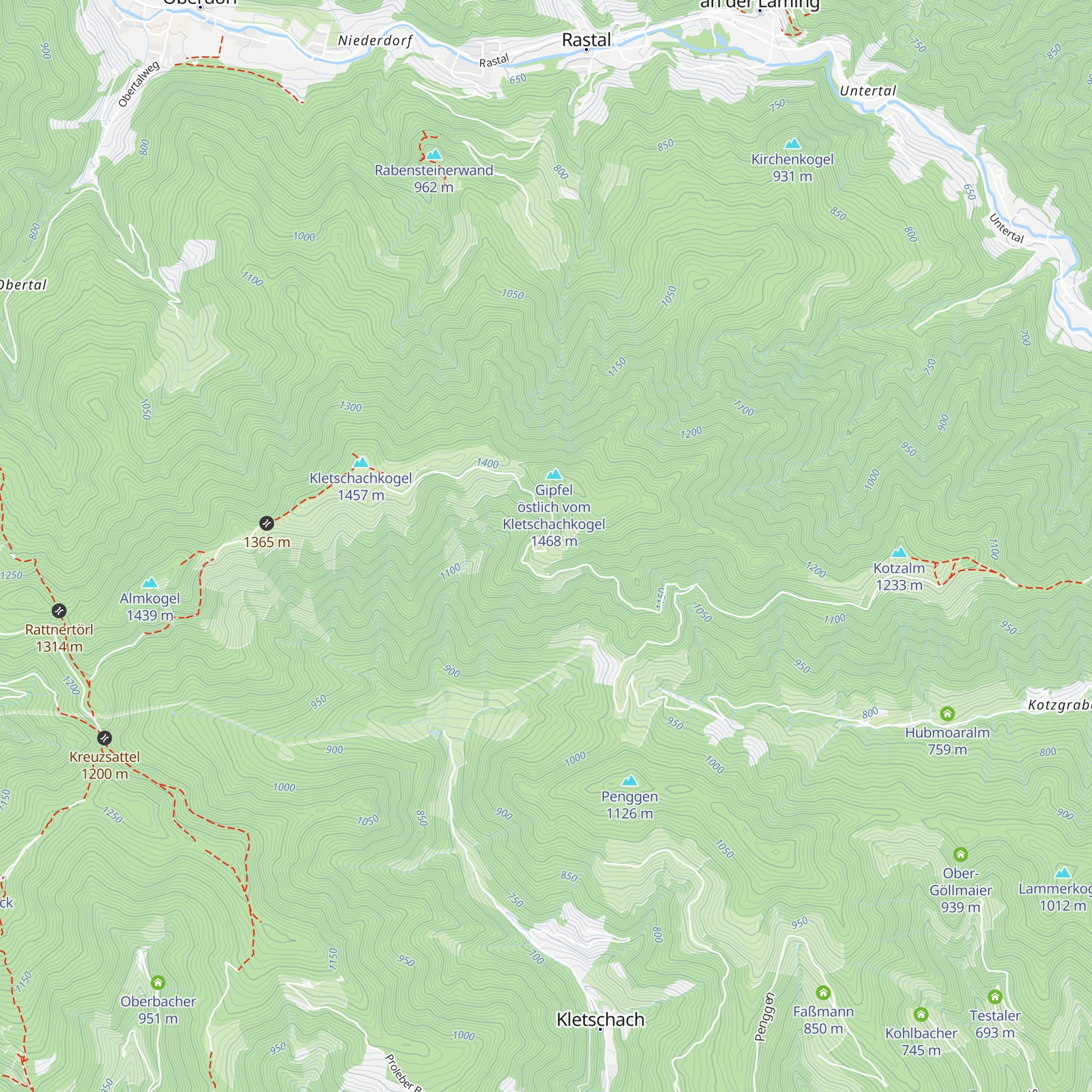 Kletschachalm map