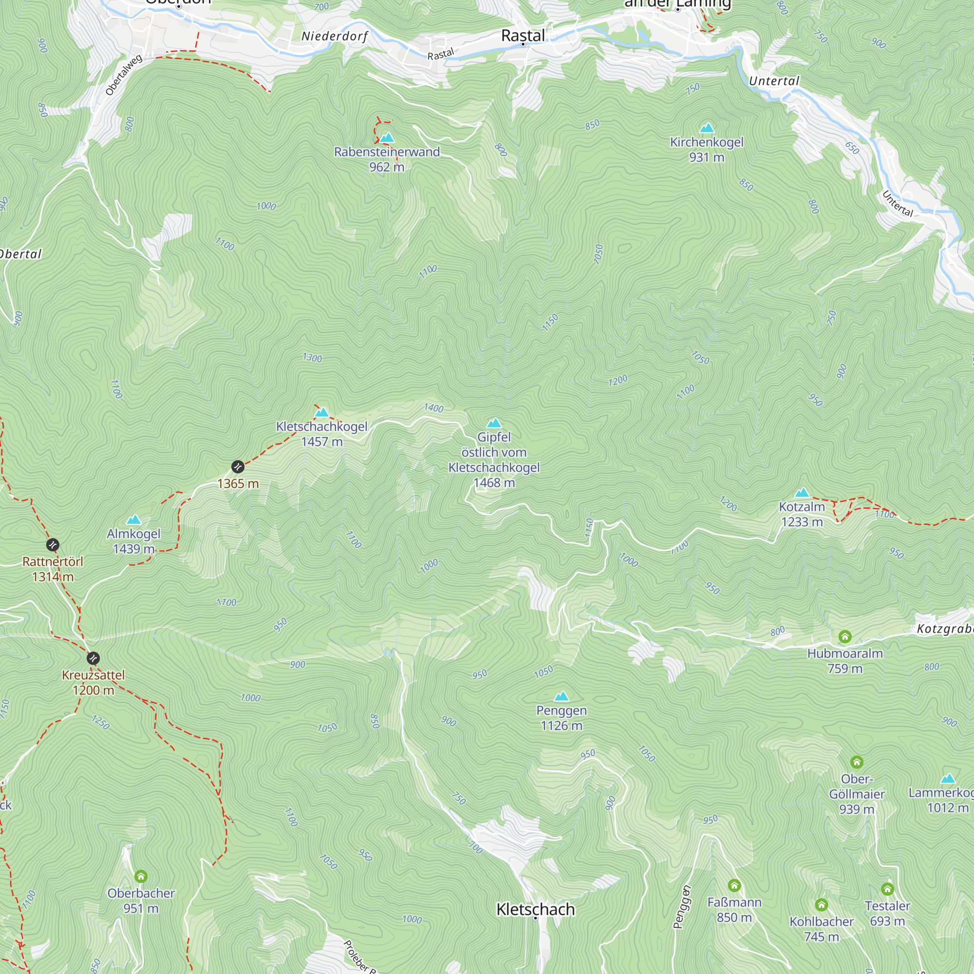 Kletschachalm map