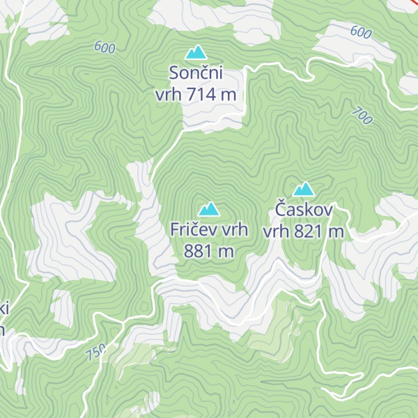 Map of Fričev vrh
