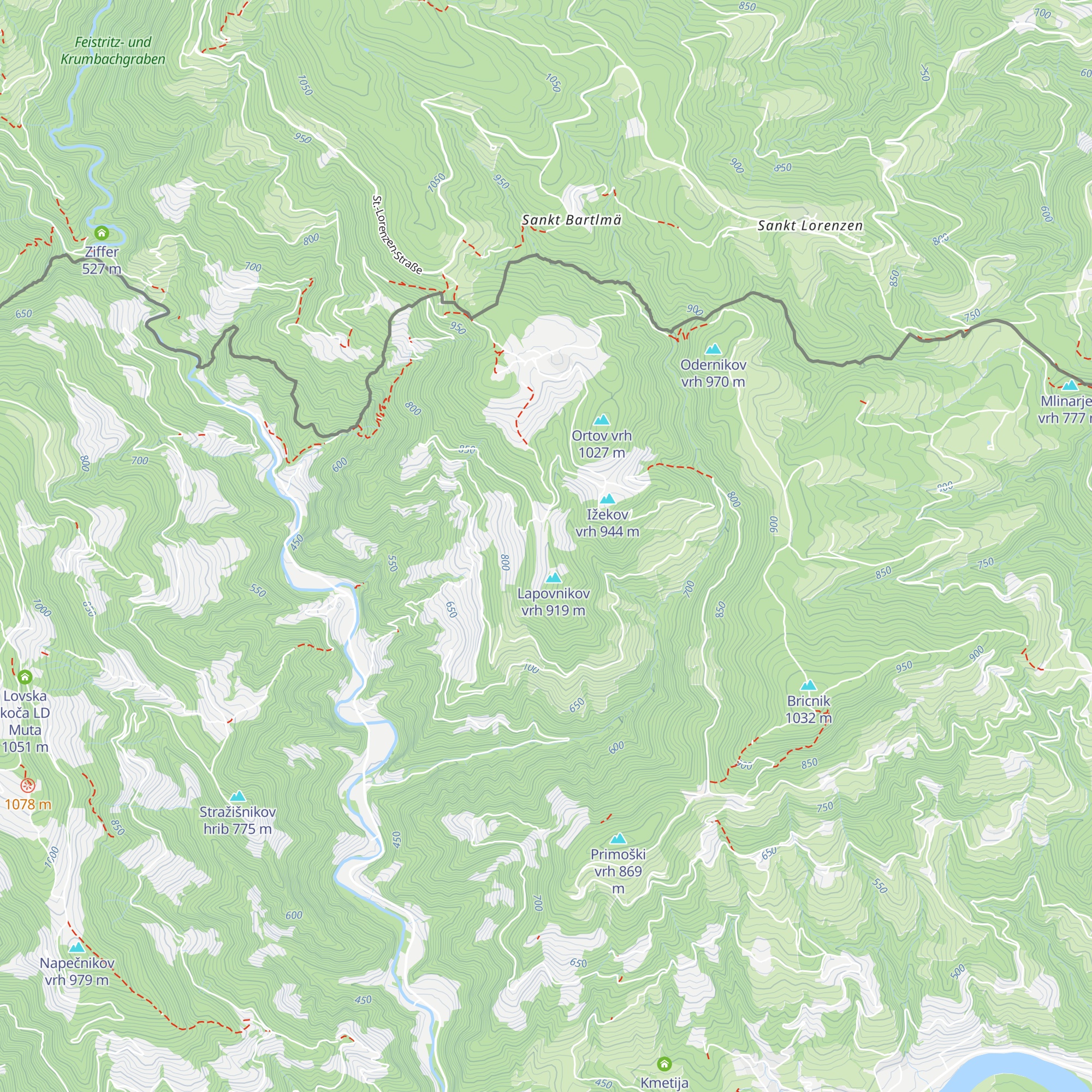 Lovska koča map