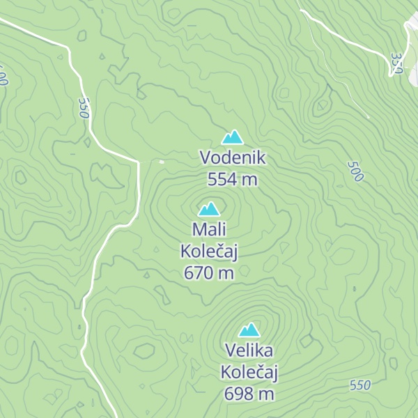 Map of Mali Kolečaj