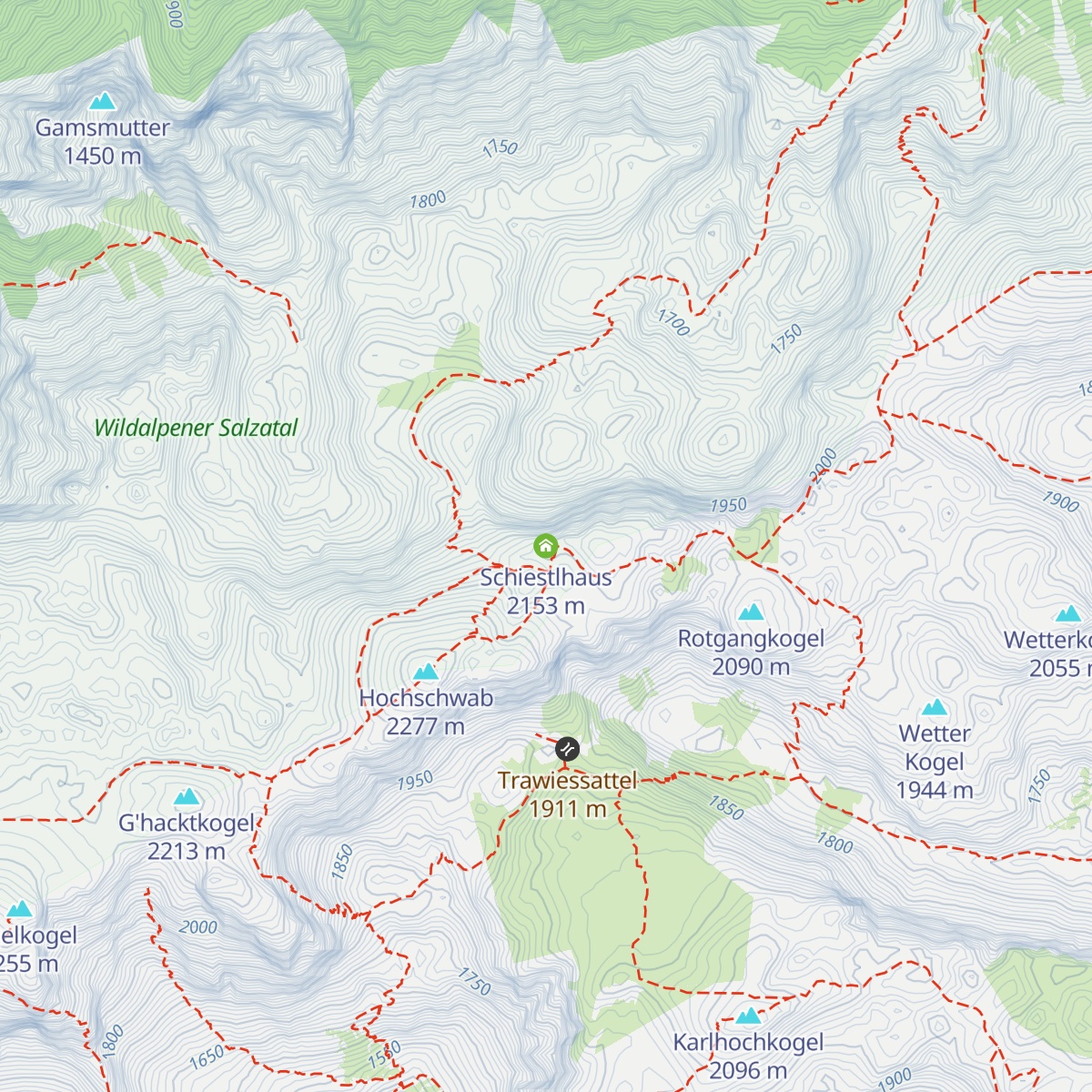 Schiestlhaus map