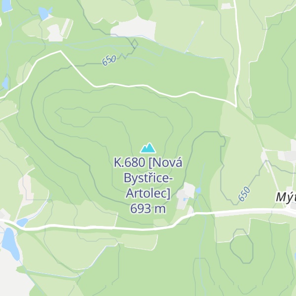 Map of K.680 [Nová Bystřice-Artolec]