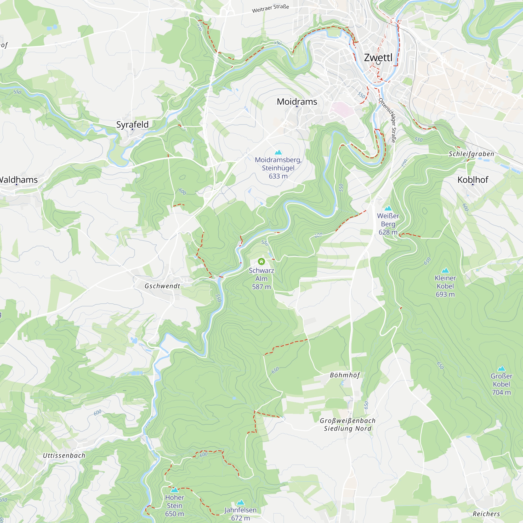 Schwarz Alm map