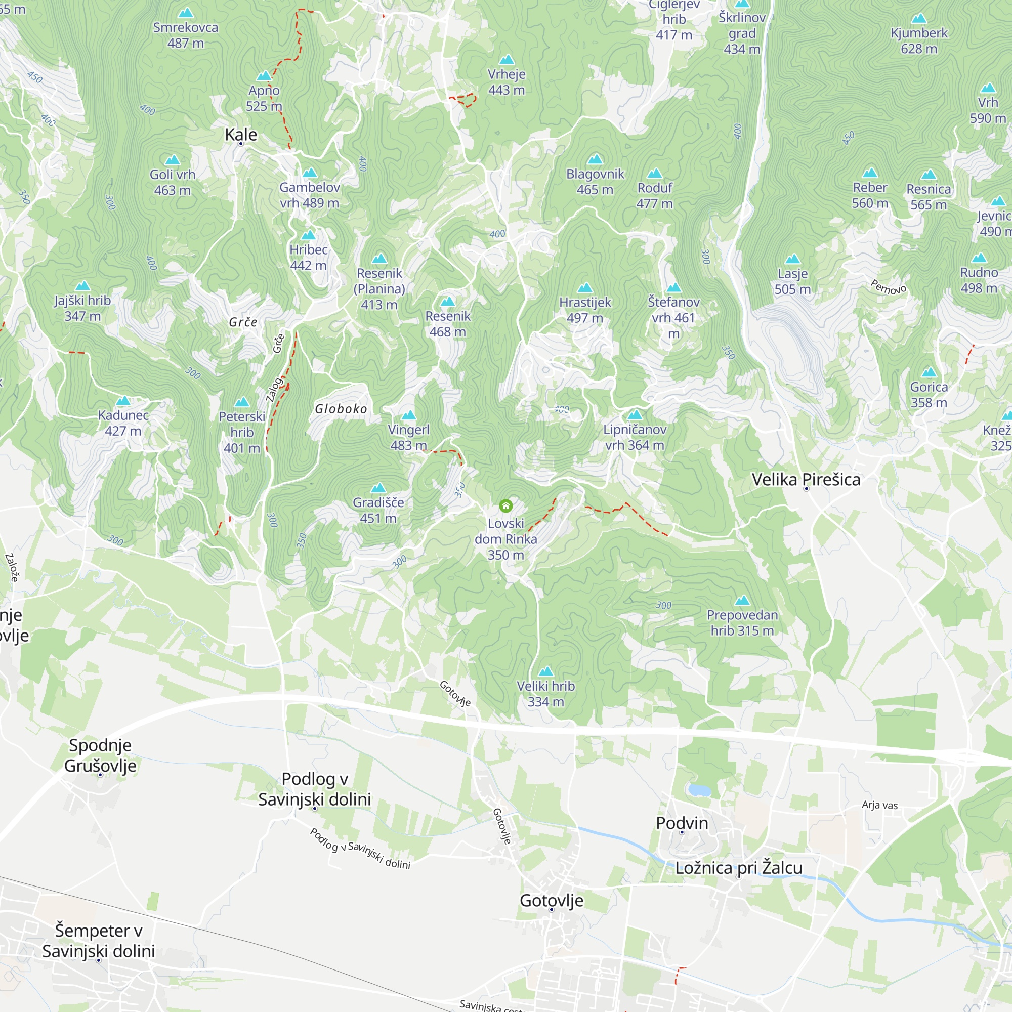 Lovski dom Rinka map