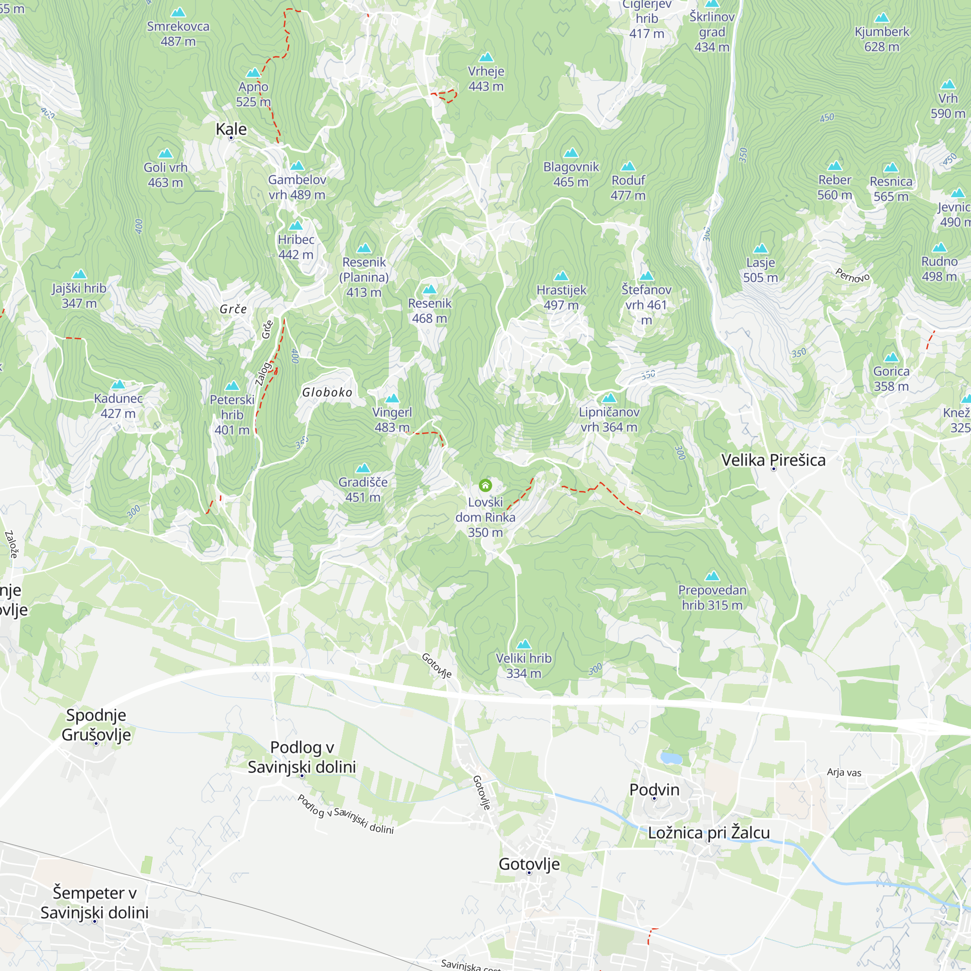 Lovski dom Rinka map