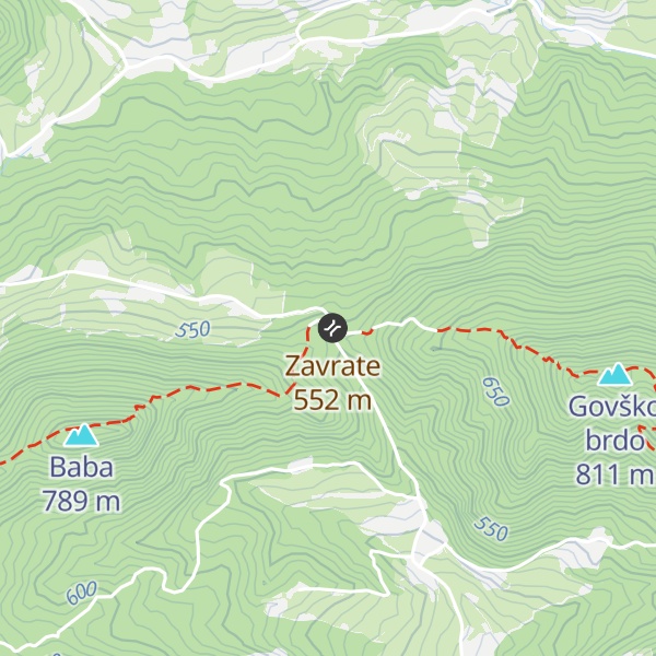 Map of Pri knapu pod Babo