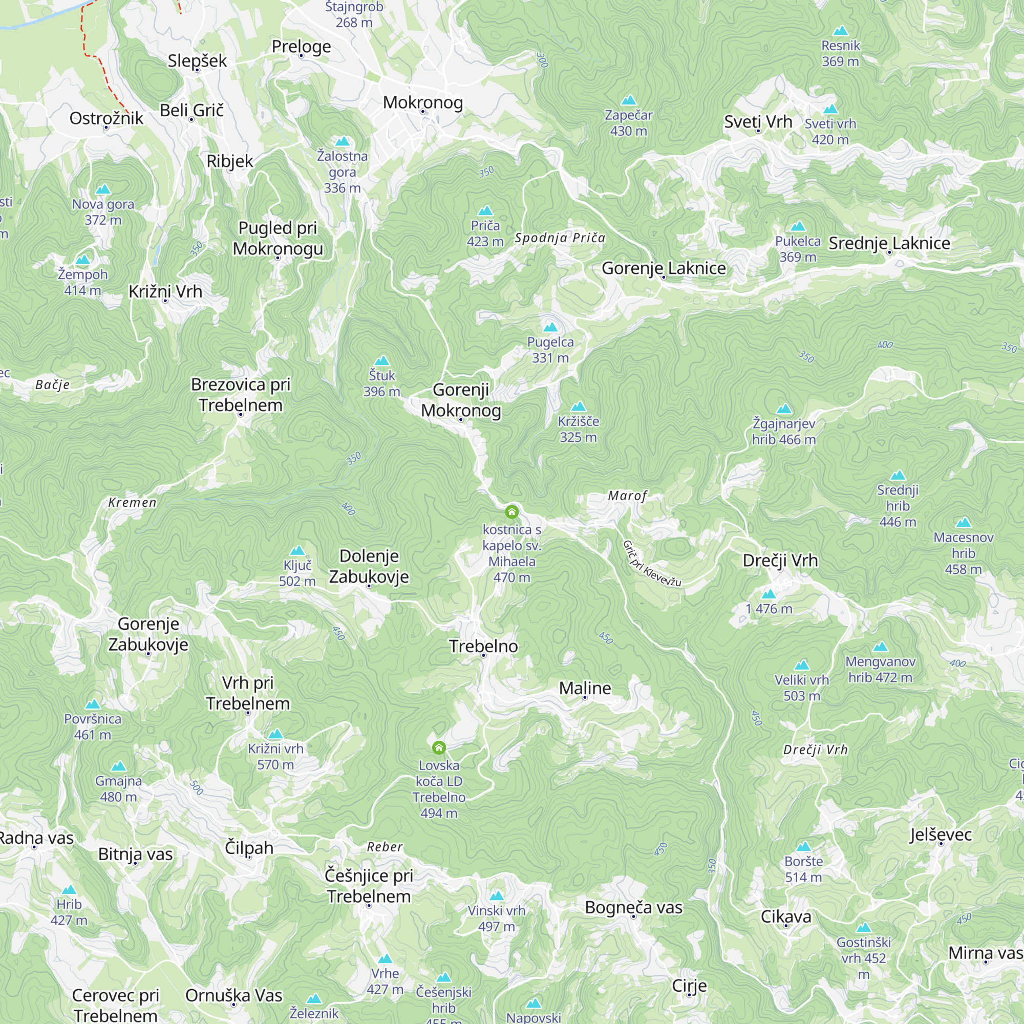 kostnica s kapelo sv. Mihaela map
