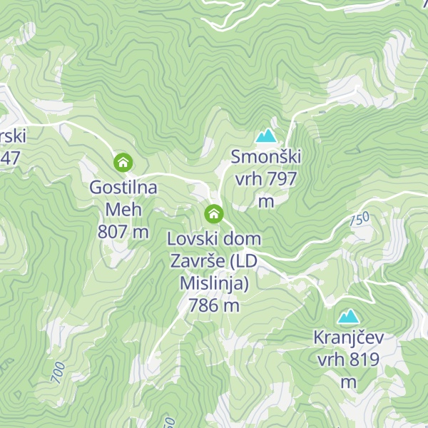 Map of Lovski dom Završe (LD Mislinja)