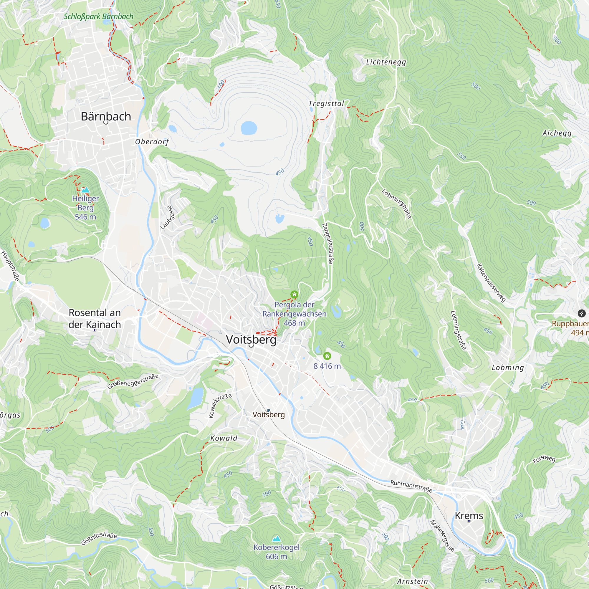Pergola der Rankengewächsen map