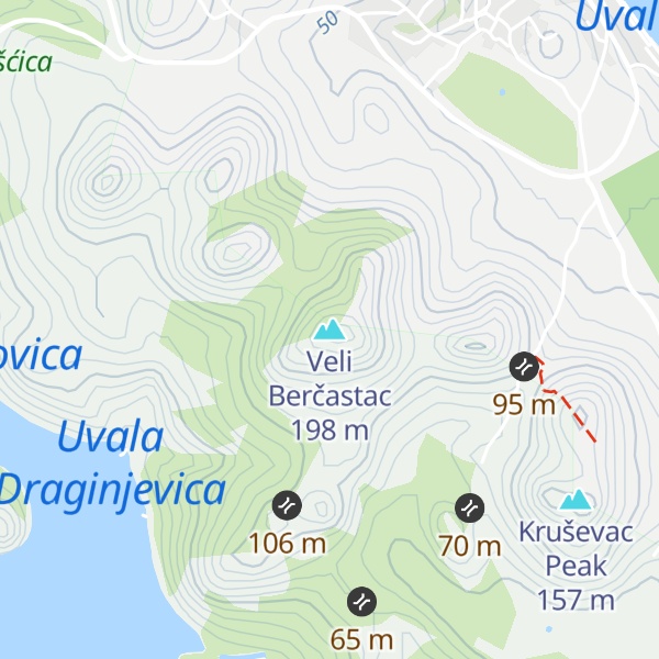 Map of Veli Berčastac
