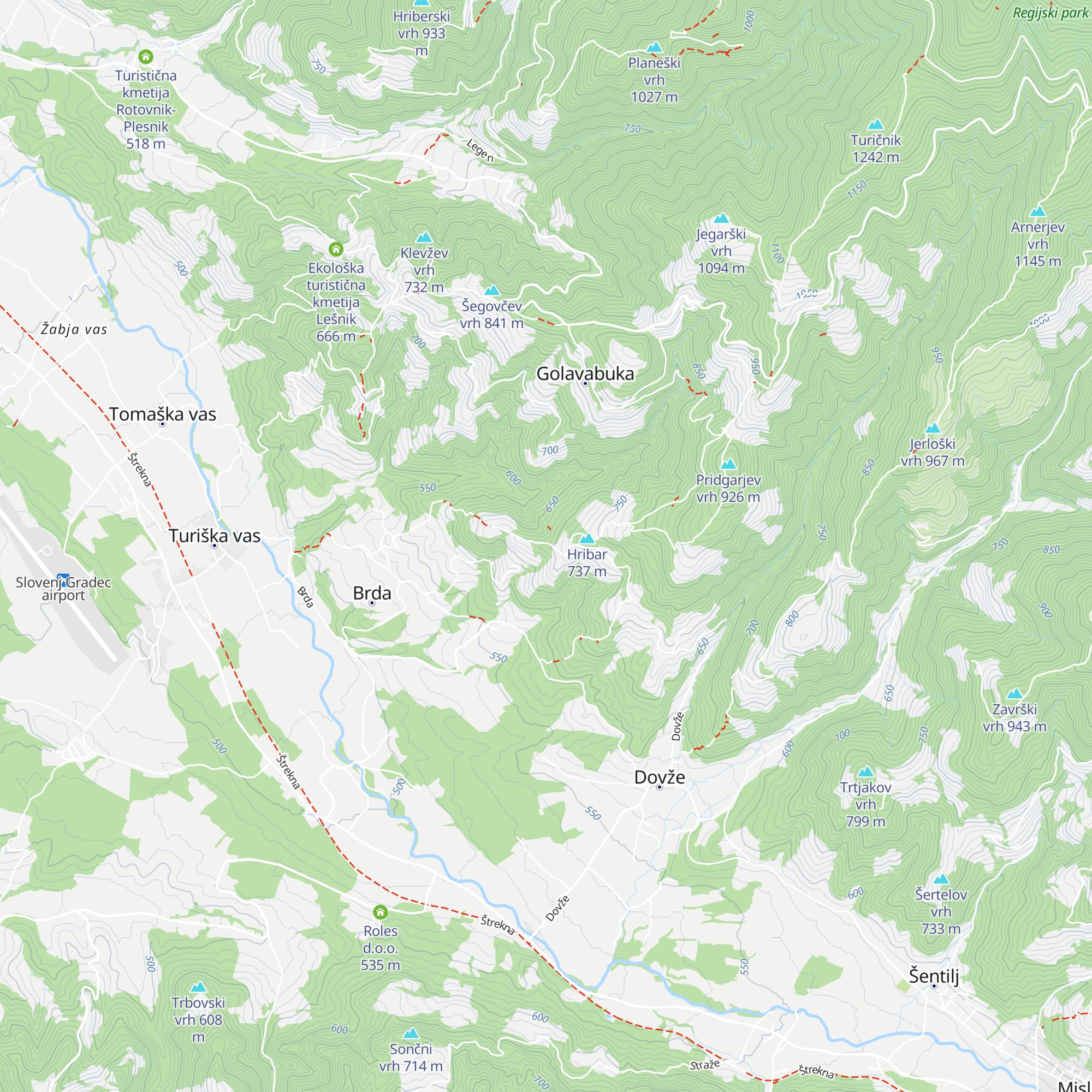 Perše map