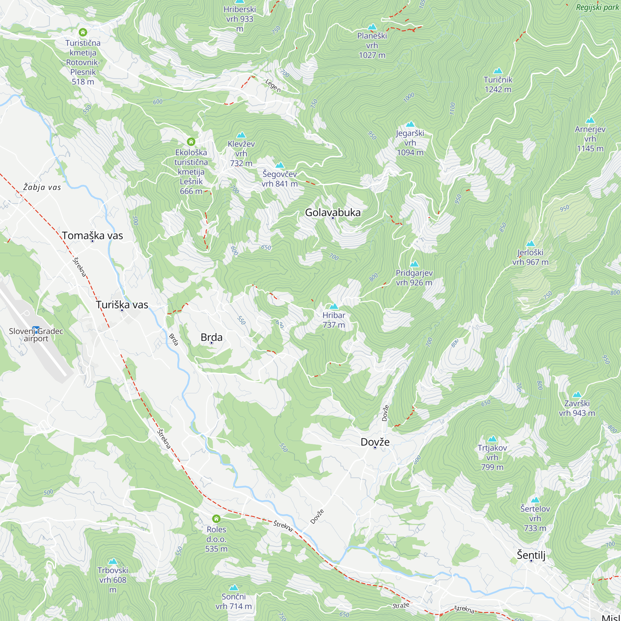 Perše map