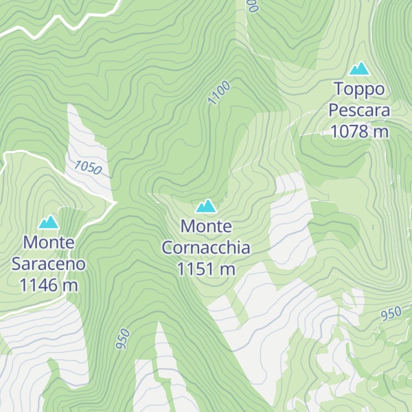 Map of Monte Cornacchia