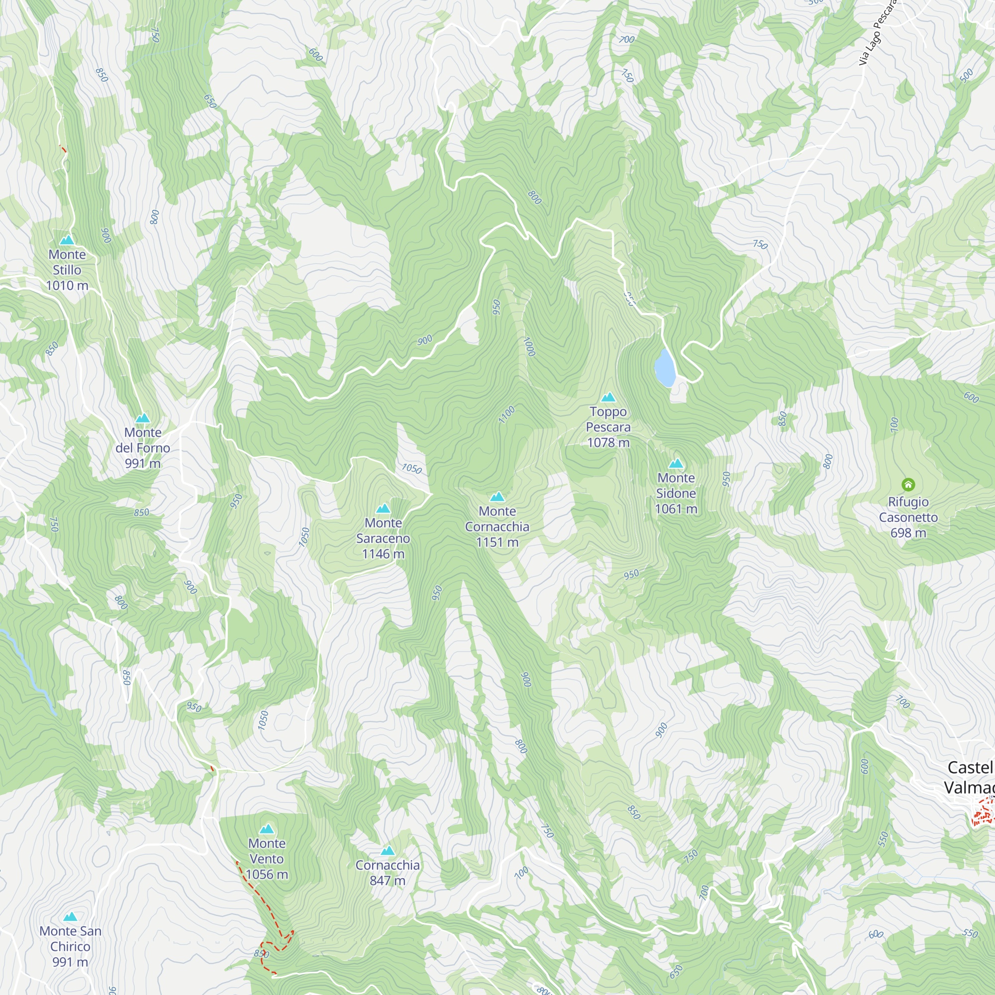 Rifugio di Monte Cornacchia map